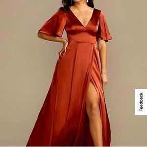 David’s bridal Galina signature cinnamon flutter sleeve size 12